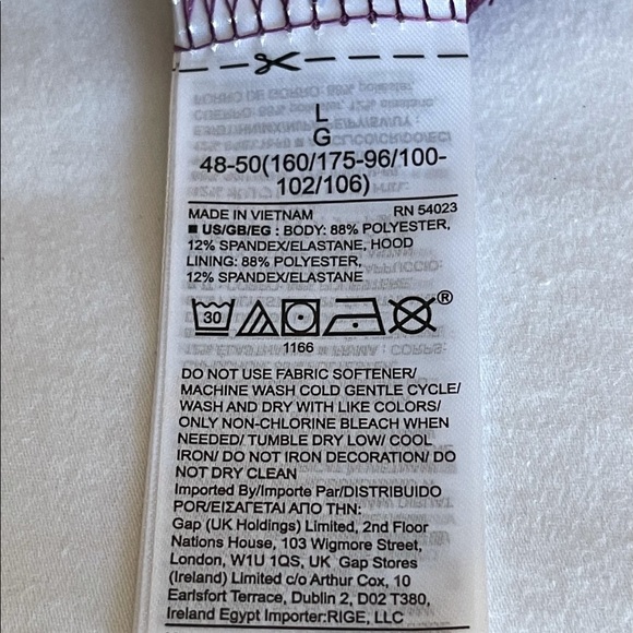 Gap fit brushed tech jerseys pullover sweatshirts side tie hoodie purple size L - Picture 11 of 14